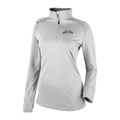 Heather Gray San Antonio Spurs Women's Omni-Wick Shotgun 2.0 Quarter-Zip Pullover Top | NBA