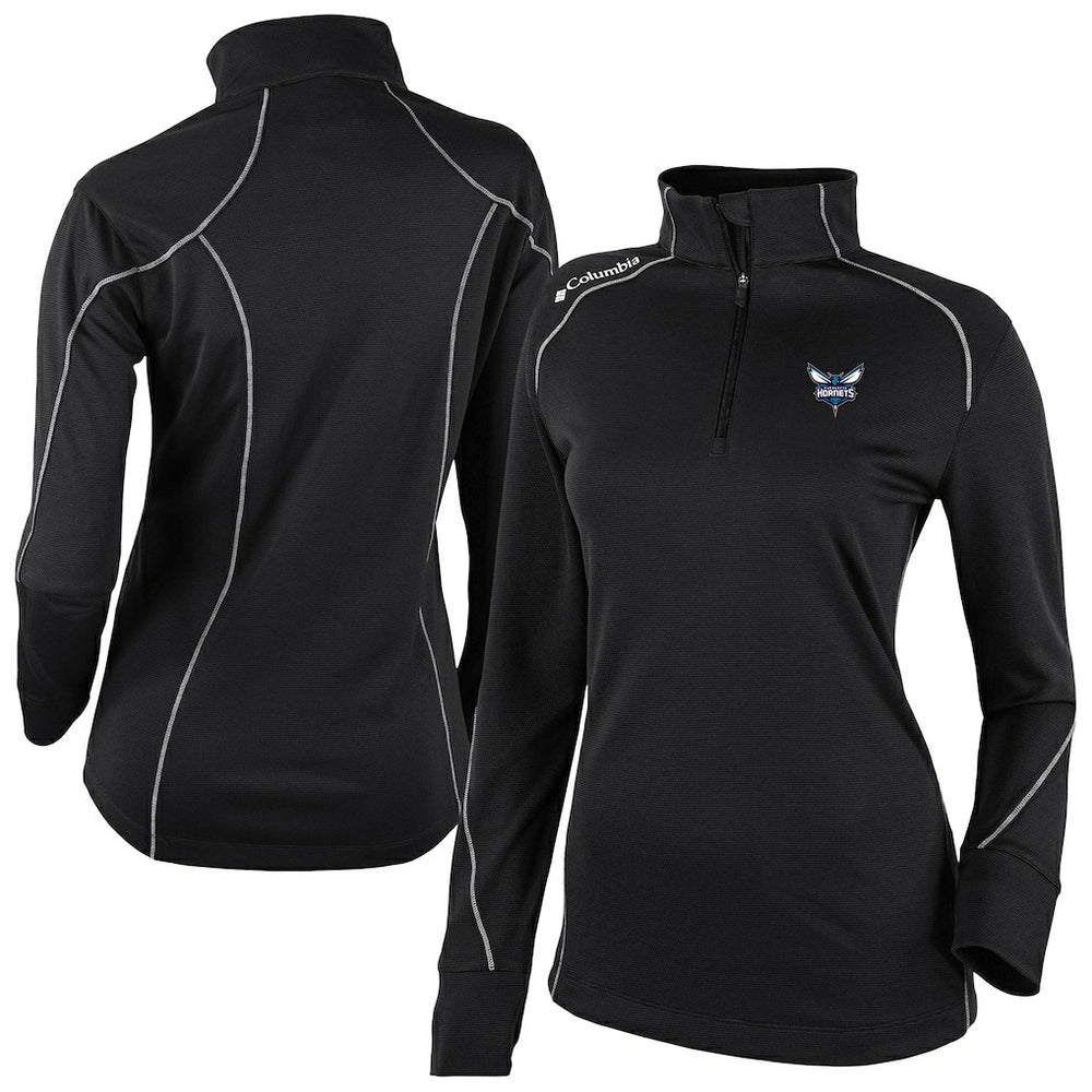 Black Charlotte Hornets Women's Omni-Wick Shotgun 2.0 Quarter-Zip Pullover Top | NBA