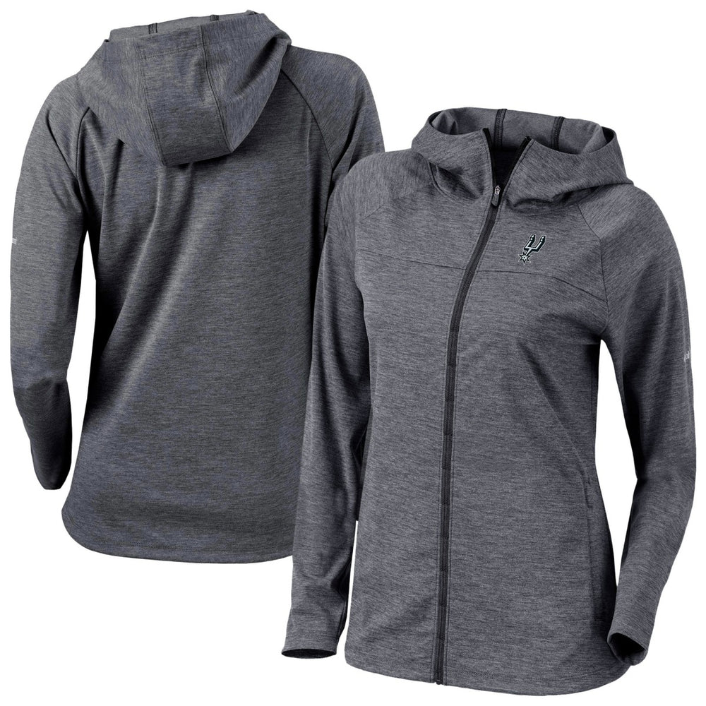 Black San Antonio Spurs Women's Omni-Wick Half Shot Full-Zip Hooded Jacket | NBA