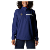 Navy Denver Nuggets Women's Skiff Guide Fleece Pullover Top sale | NBA