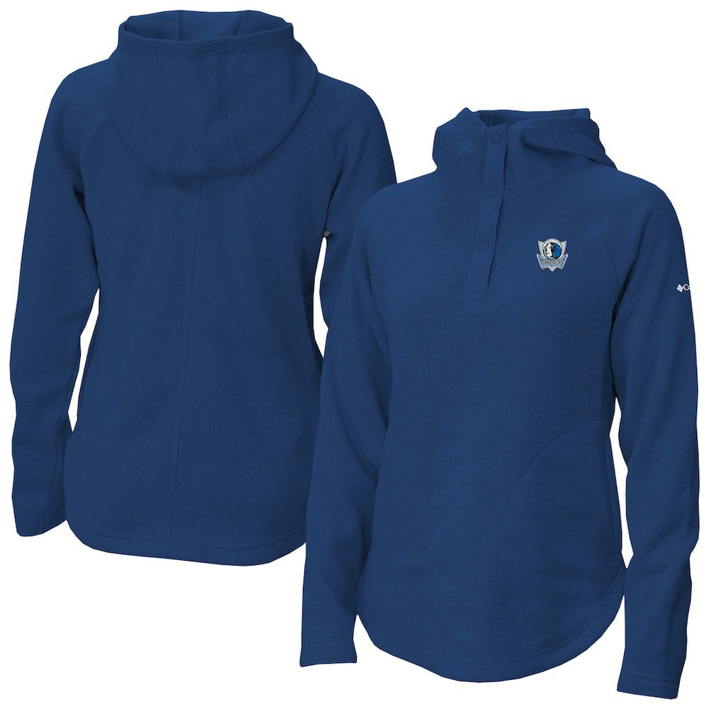 Blue Dallas Mavericks Women's Sweater Weather Quarter-Snap Hoodie sale | NBA