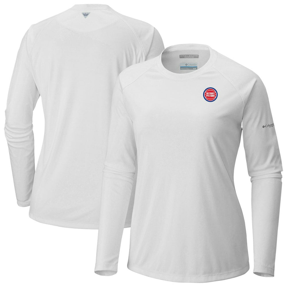 White Detroit Pistons Women's Tidal Tee II Long Sleeve T-Shirt sale | NBA