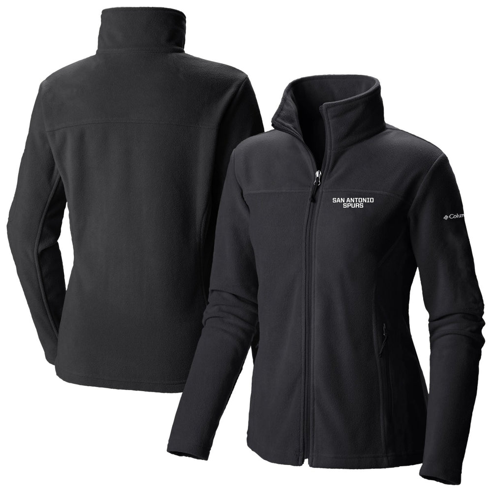 Black San Antonio Spurs Women's Give & Go II Fleece Full-Zip Jacket | NBA