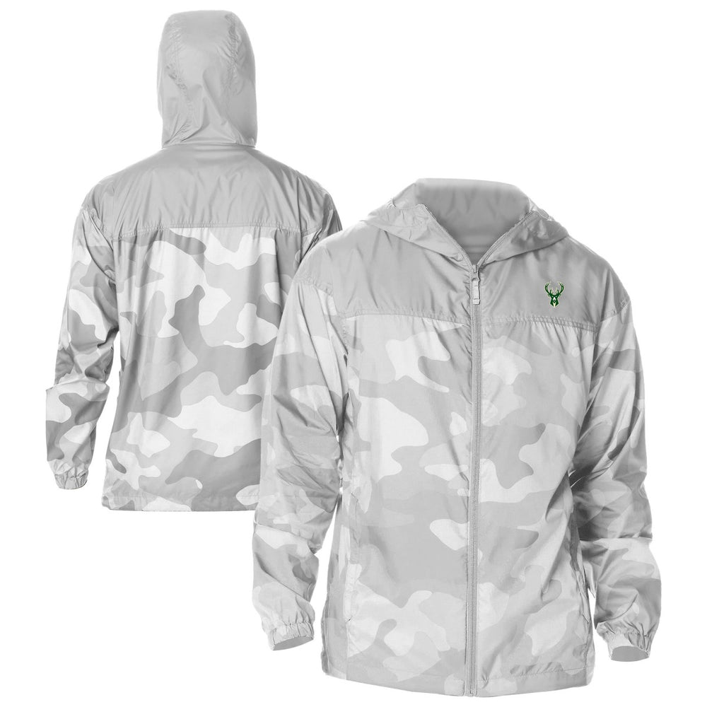 Gray Milwaukee Bucks Flash Challenger Windbreaker Jacket | NBA