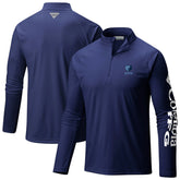 Navy Memphis Grizzlies PFG Terminal Tackle Quarter-Zip Top | NBA