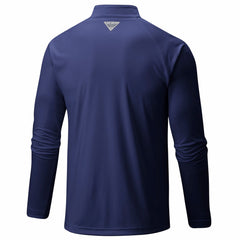 Navy Memphis Grizzlies PFG Terminal Tackle Quarter-Zip Top | NBA