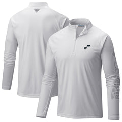 White Utah Jazz PFG Terminal Tackle Quarter-Zip Top | NBA