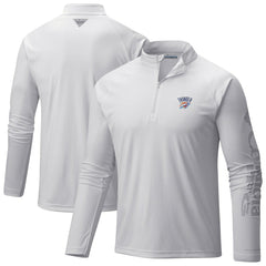 White Oklahoma City Thunder PFG Terminal Tackle Quarter-Zip Top | NBA