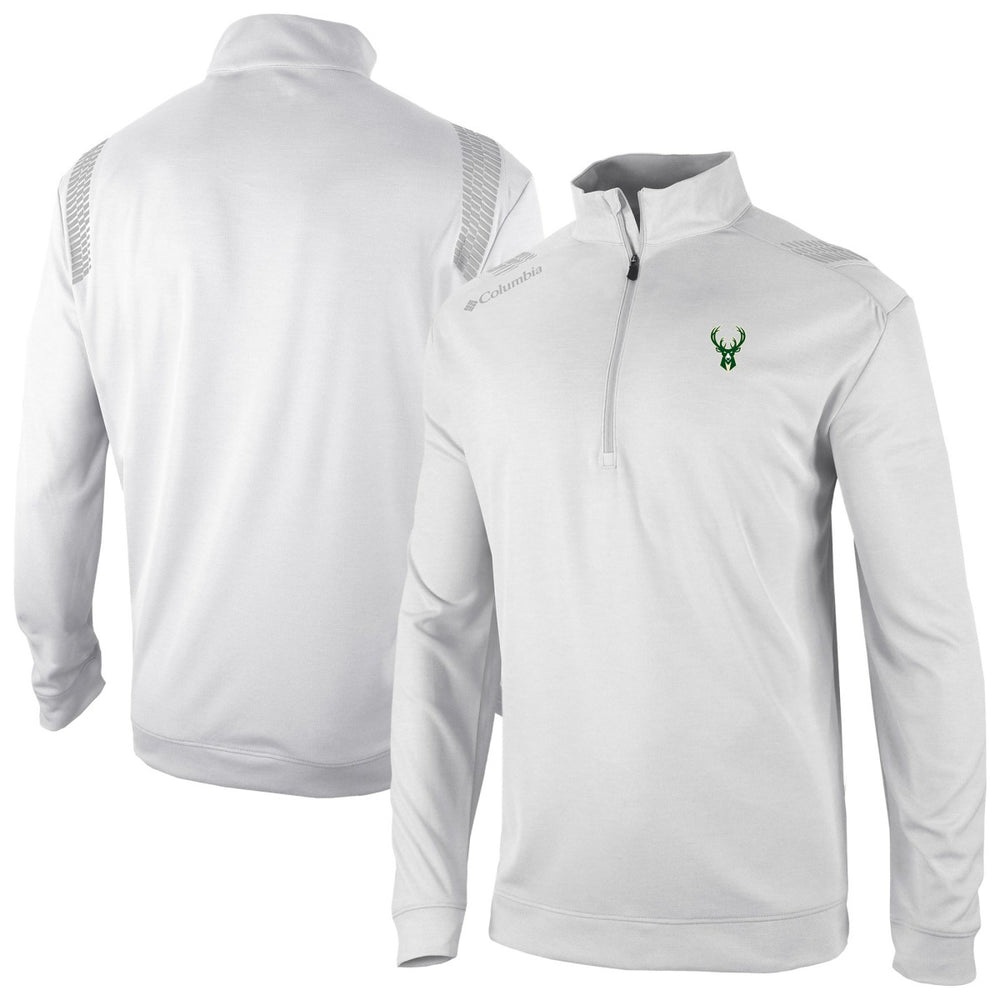 White Milwaukee Bucks Oakland Downs Omni-Wick Quarter-Zip Top | NBA