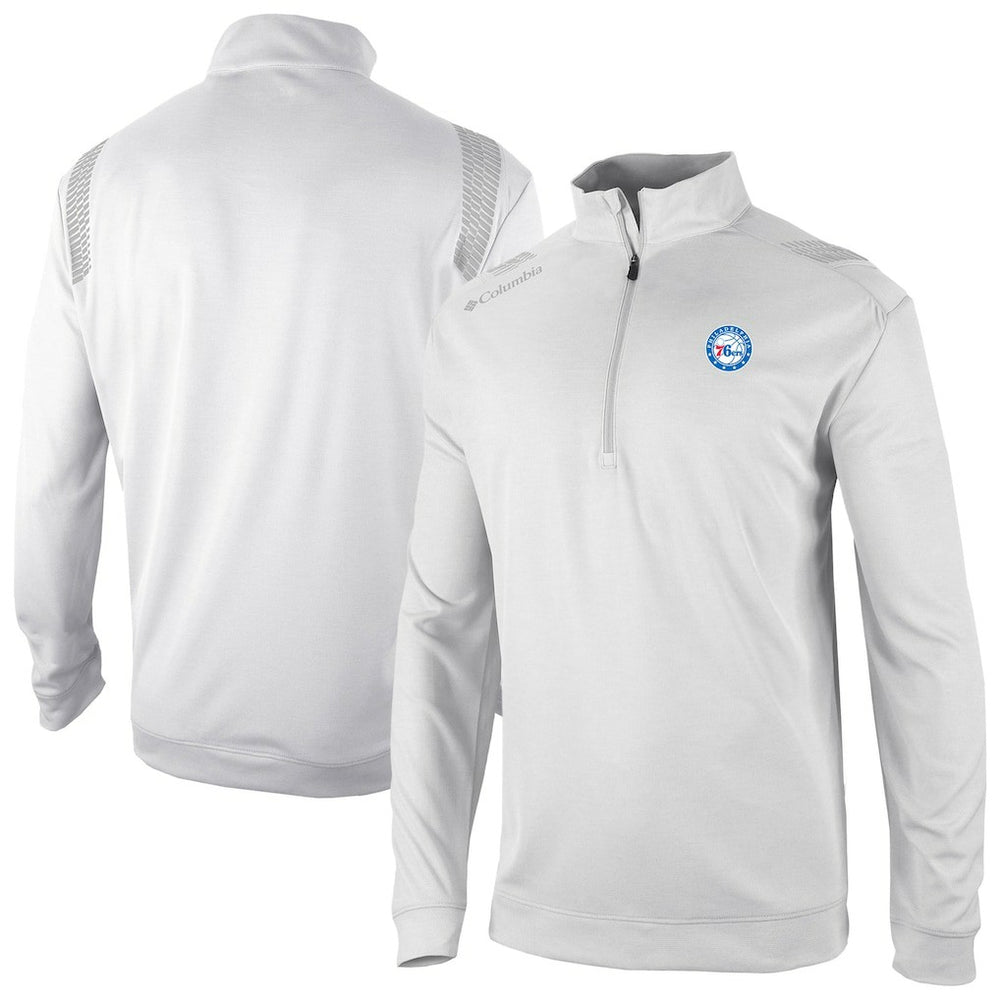 White Philadelphia 76ers Oakland Downs Omni-Wick Quarter-Zip Top | NBA