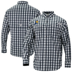 Navy Indiana Pacers Super Tamiami Omni-Shade Long Sleeve Button-Down Shirt | NBA