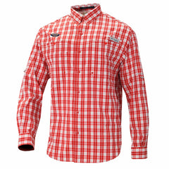 Red New Orleans Pelicans Super Tamiami Omni-Shade Long Sleeve Button-Down Shirt | NBA