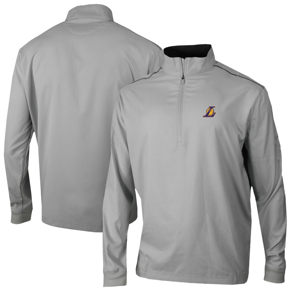 Gray Los Angeles Lakers Omni-Wick Bogey's Paradise Quarter-Zip Top | NBA