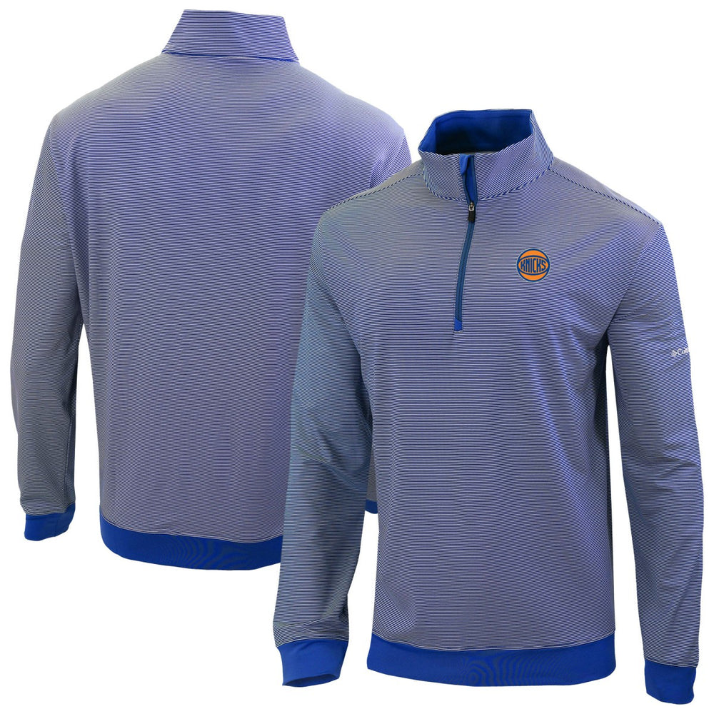 Blue New York Knicks Omni-Wick Even Lie Quarter-Zip Top | NBA