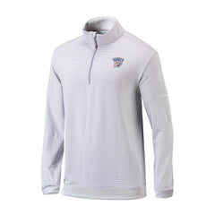 Gray/White Oklahoma City Thunder Omni-Wick Even Lie Quarter-Zip Top | NBA