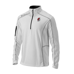 White Portland Trail Blazers Omni-Wick Shotgun Quarter-Zip Jacket | NBA