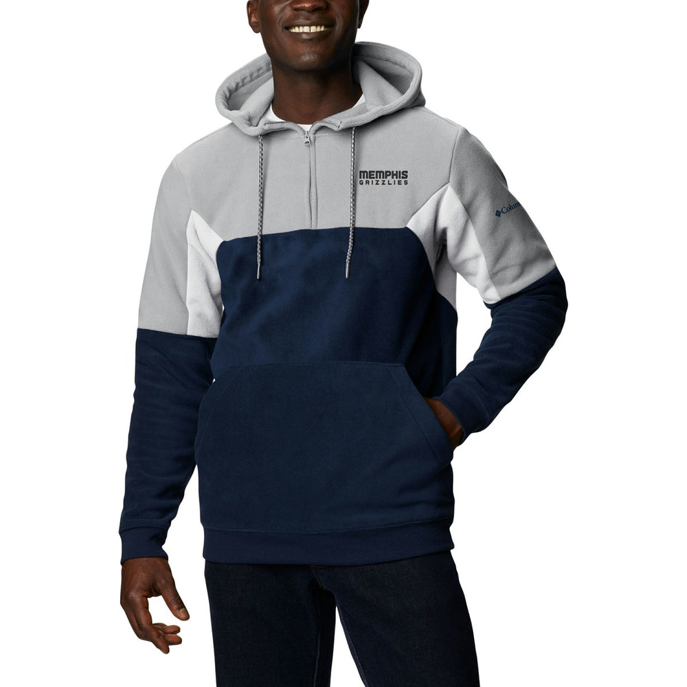 Navy Memphis Grizzlies Men's Lodge Quarter-Zip Hoodie | NBA