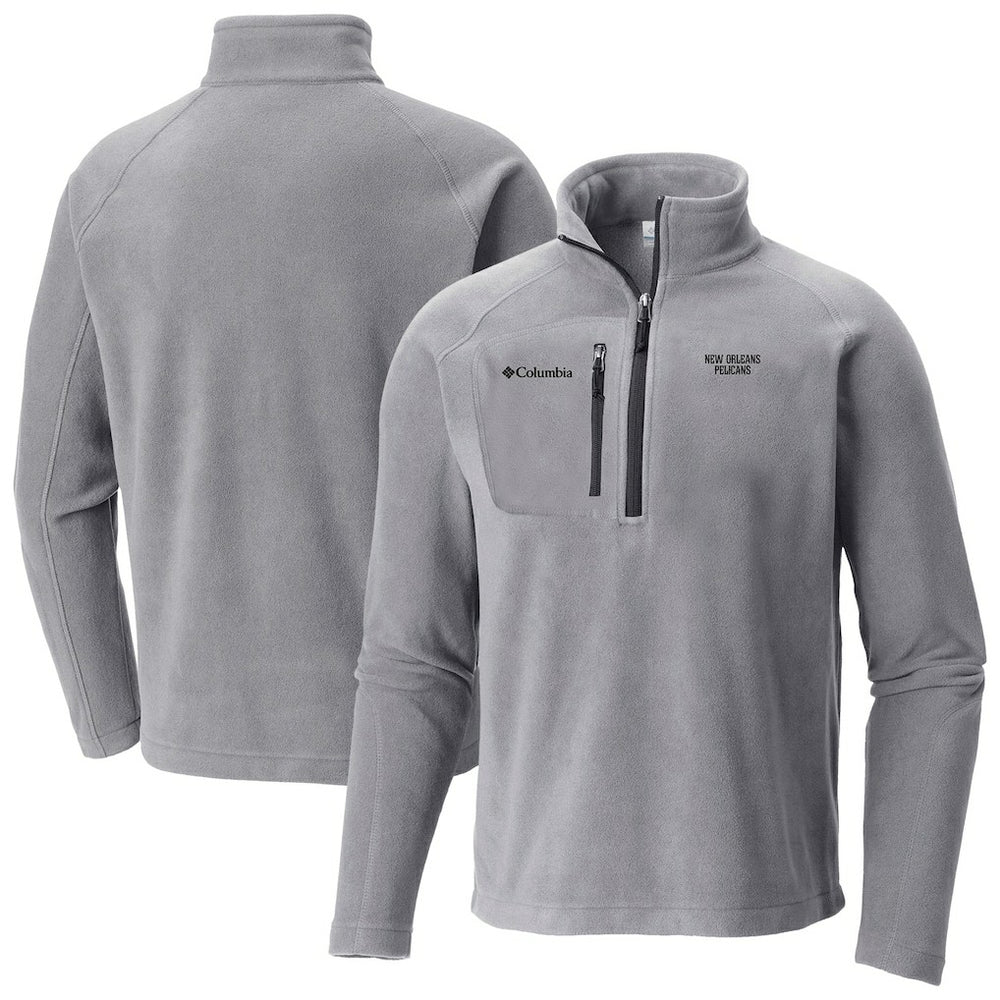 Gray New Orleans Pelicans Fast Trek III Half-Zip Fleece Pullover | NBA