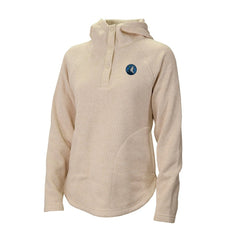 Cream Minnesota Timberwolves Women's Sweater Weather Quarter-Snap Hoodie | NBA