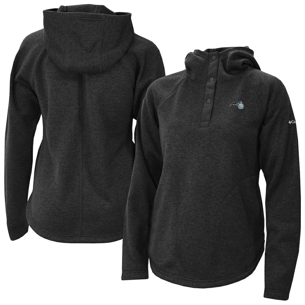 Black Orlando Magic Women's Sweater Weather Quarter-Snap Hoodie | NBA