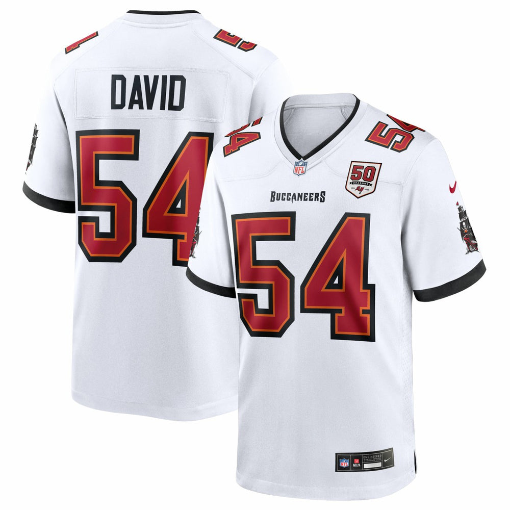 Tampa Bay Buccaneers Lavonte David 50th Season White Game Jersey | NFL Near me