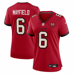 Tampa Bay Buccaneers Baker Mayfield Women's 50th Season Team Game Jersey | NFL Discount