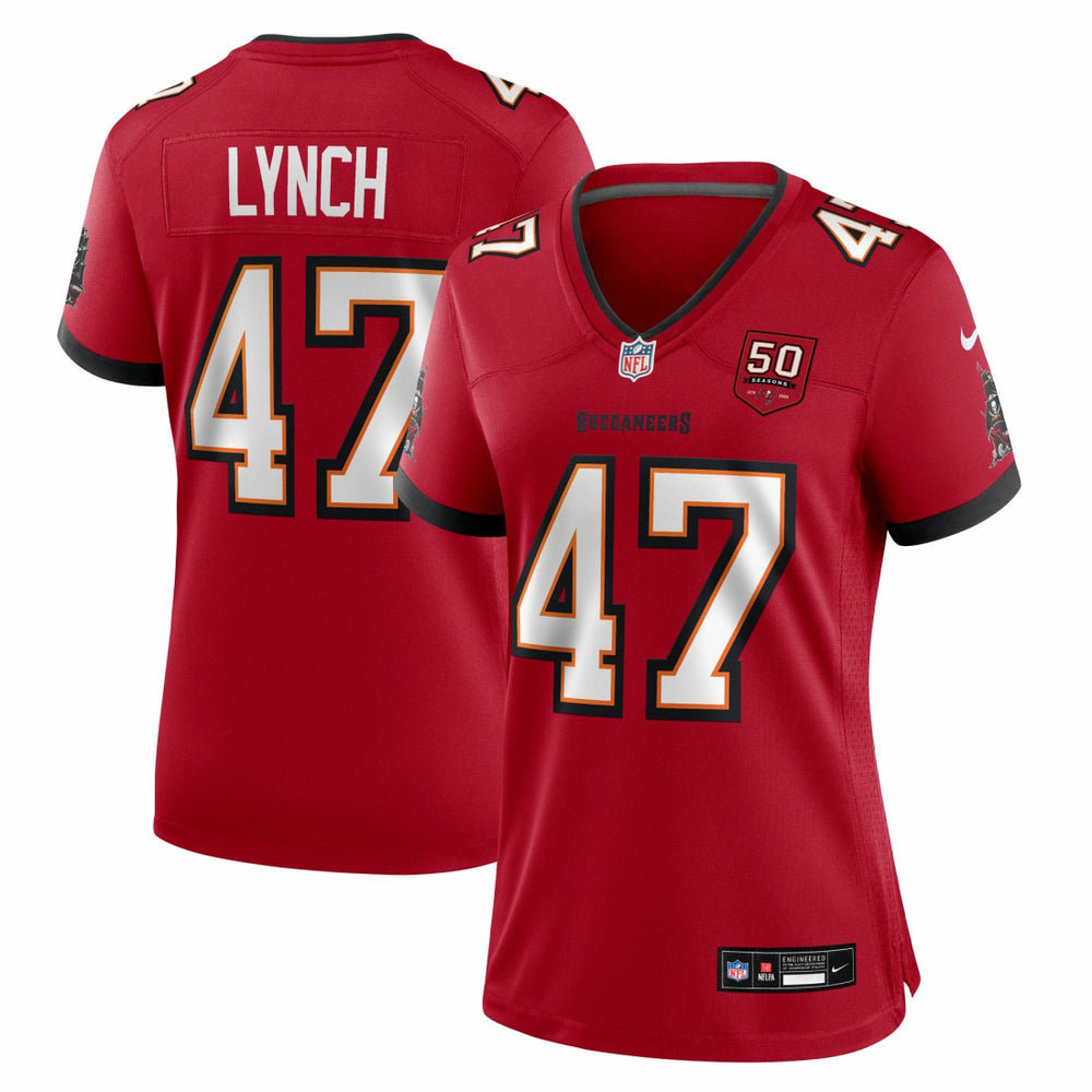 Tampa Bay Buccaneers John Lynch Women's 50th Anniversary Team Game Jersey | NFL On sale
