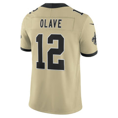 New Orleans Saints Chris Olave Gameday Golds Alternate Vapor F.U.S.E. Limited Jersey | NFL On sale