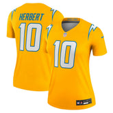 Los Angeles Chargers Justin Herbert Women's Alternate Charger Power Legend Player Performance Top | NFL Outlet