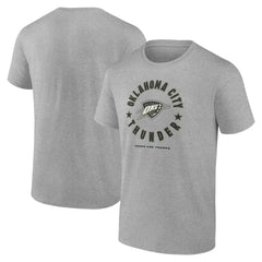 Heather Gray Oklahoma City Thunder Hoops for Troops T-Shirt | NBA
