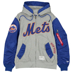 New York Mets New Era x Alpha Industries Full-Zip Hoodie Jacket - MLB Jackets