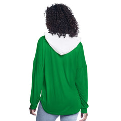 Kelly Green Boston Celtics G-III 4Her by Carl Banks Women's Bench Player Oversized Long Sleeve Hooded Top | NBA