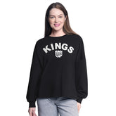 Black Sacramento Kings G-III 4Her by Carl Banks Women's Athletic Pullover Sweatshirt | NBA
