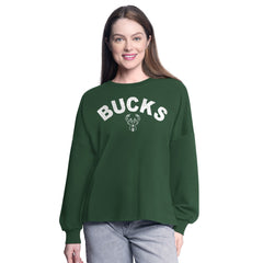 Hunter Green Milwaukee Bucks G-III 4Her by Carl Banks Women's Athletic Pullover Sweatshirt | NBA