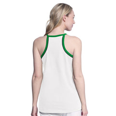 White Boston Celtics G-III 4Her by Carl Banks Women's Curveball Racerback Scoop Neck Slub Tank Top | NBA