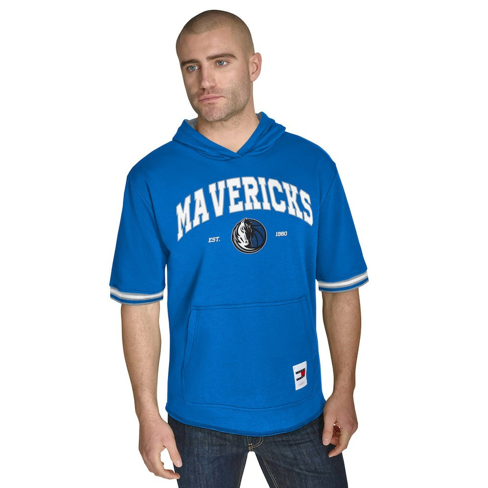 Blue Dallas Mavericks Tommy Jeans Paul French Terry Short Sleeve Pullover Hoodie sale | NBA