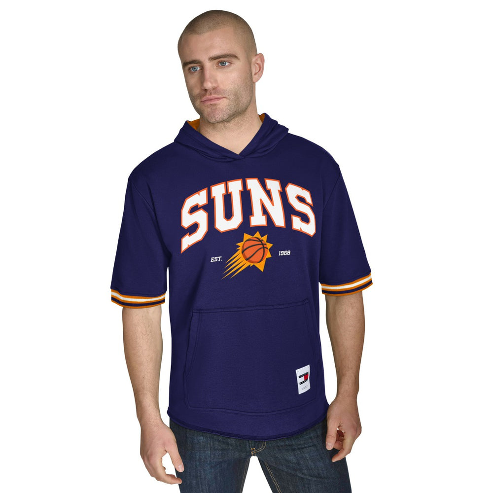 Purple Phoenix Suns Tommy Jeans Paul French Terry Short Sleeve Pullover Hoodie | NBA