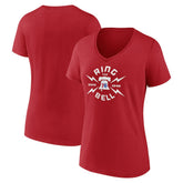 Red Philadelphia 76ers Women's Huddle V-Neck T-Shirt | NBA