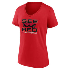 Red Chicago Bulls Women's Hometown V-Neck T-Shirt sale | NBA