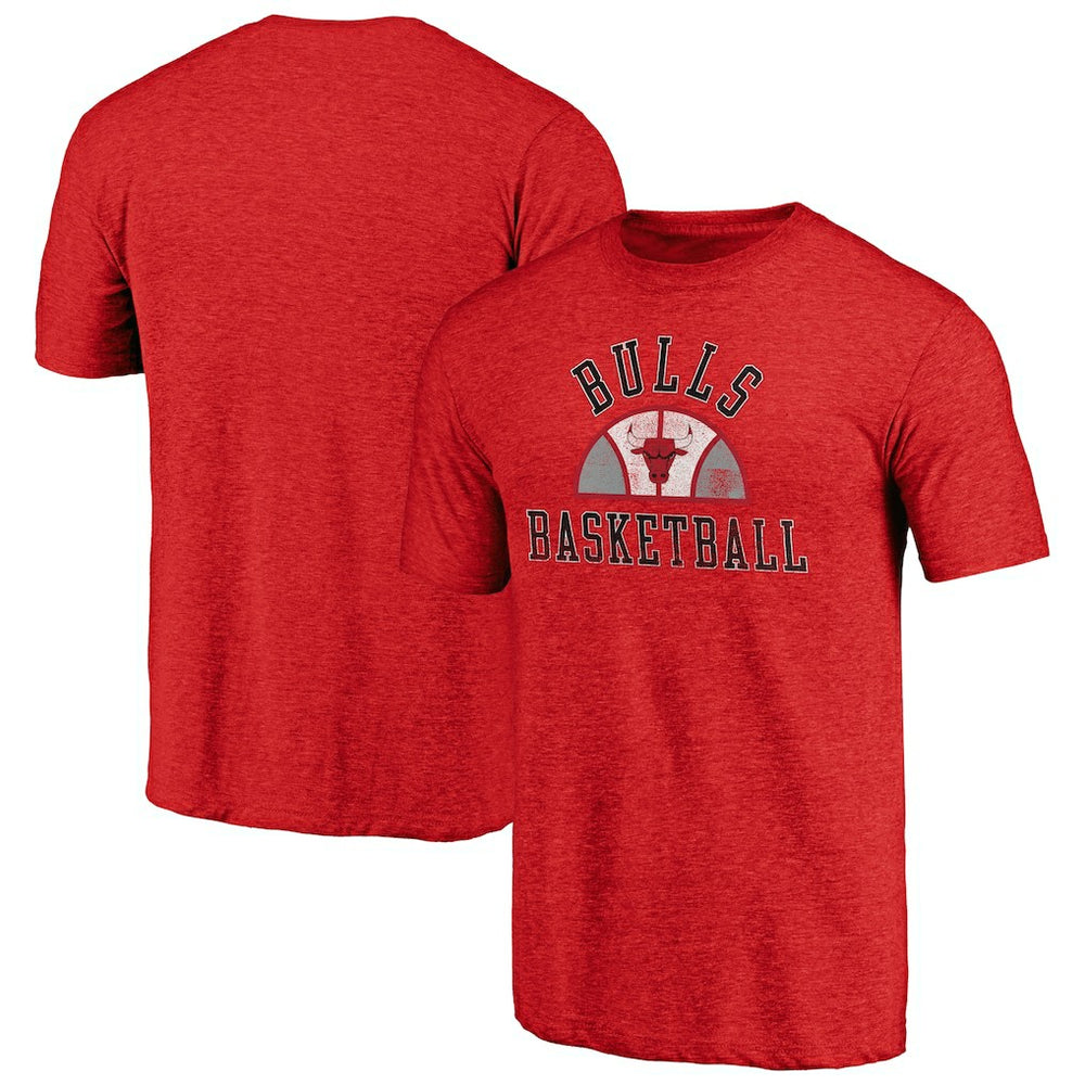 Red Chicago Bulls Half Classic Tri-Blend T-Shirt sale | NBA