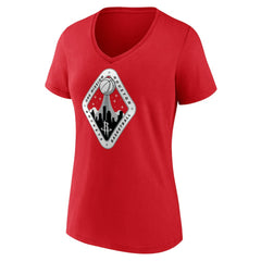 Red Houston Rockets Women's Team Pride V-Neck T-Shirt | NBA
