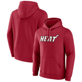 Red Miami Heat Wordmark Pullover Hoodie | NBA