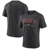 Charcoal Miami Heat Backboard Tri-Blend T-Shirt | NBA