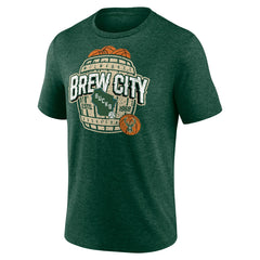 Hunter Green Milwaukee Bucks Announcer Tri-Blend T-Shirt | NBA