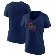 Navy New Orleans Pelicans Women's Core Hometown Launch V-Neck T-Shirt | NBA