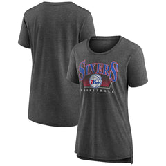 Gray Philadelphia 76ers Women's Selection Tri-Blend T-Shirt | NBA