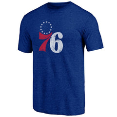 Royal Philadelphia 76ers Distressed Tri-Blend T-Shirt | NBA