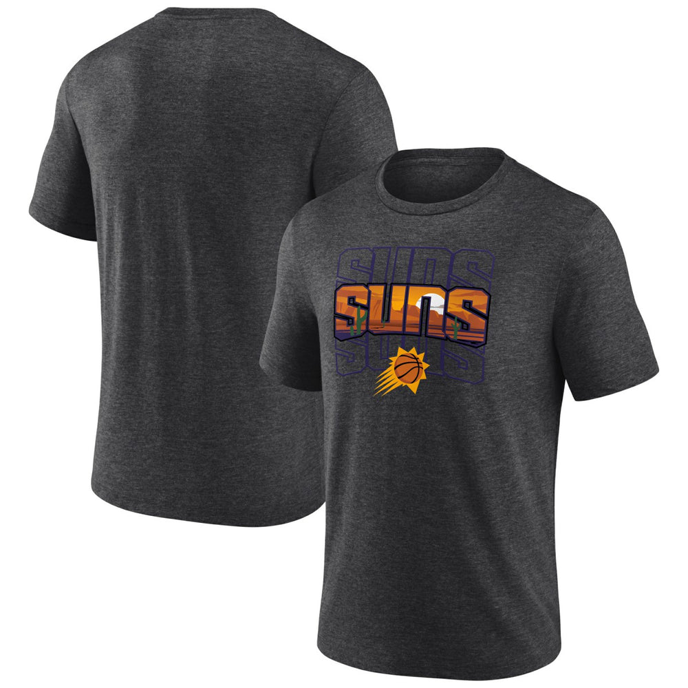 Charcoal Phoenix Suns Announcer Tri-Blend T-Shirt | NBA