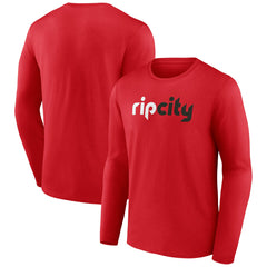 Red Portland Trail Blazers Alternate Logo Long Sleeve T-Shirt | NBA