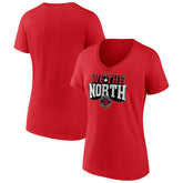 Red Toronto Raptors Women's Team Pride V-Neck T-Shirt | NBA